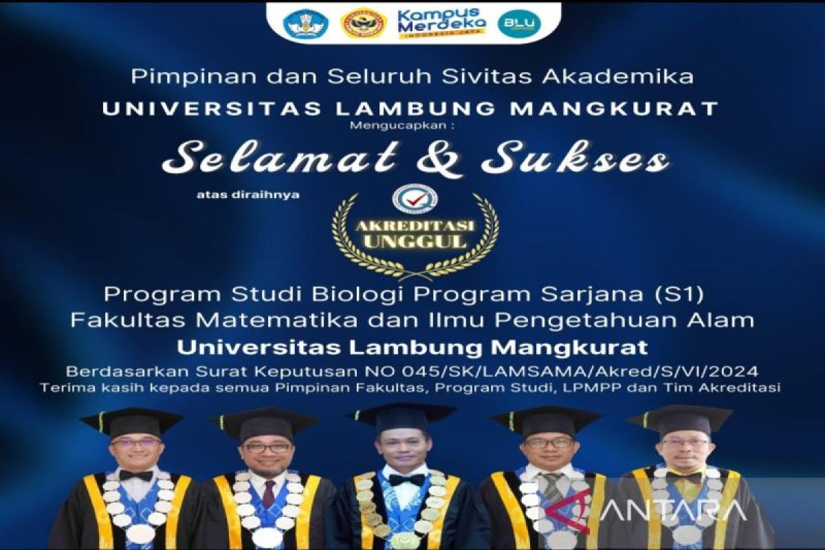 Program Studi Biologi ULM raih Akreditasi Unggul dari LAMSAMA