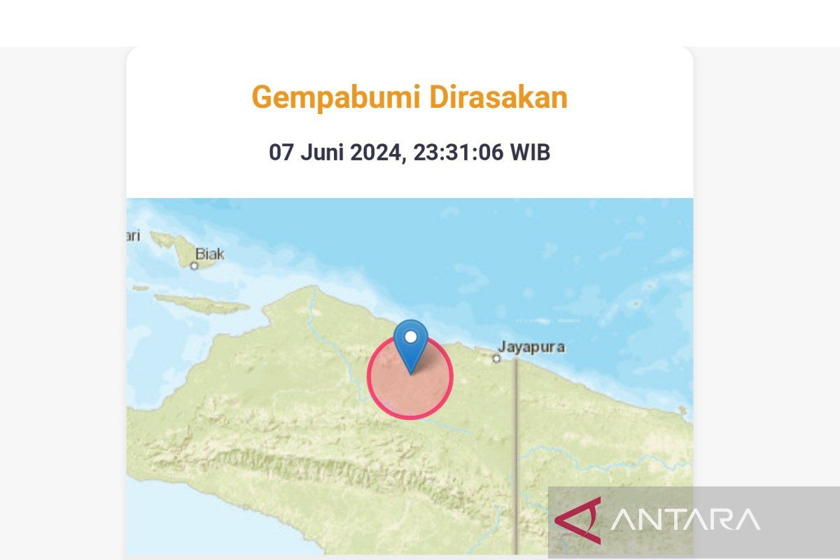 Ini pernyataan BMKG terkait dengan gempa di Papua Pegunungan