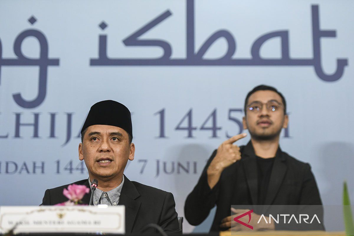 Pemerintah umumkan Idul Adha 1445 H jatuh pada Senin 17 Juni 2024