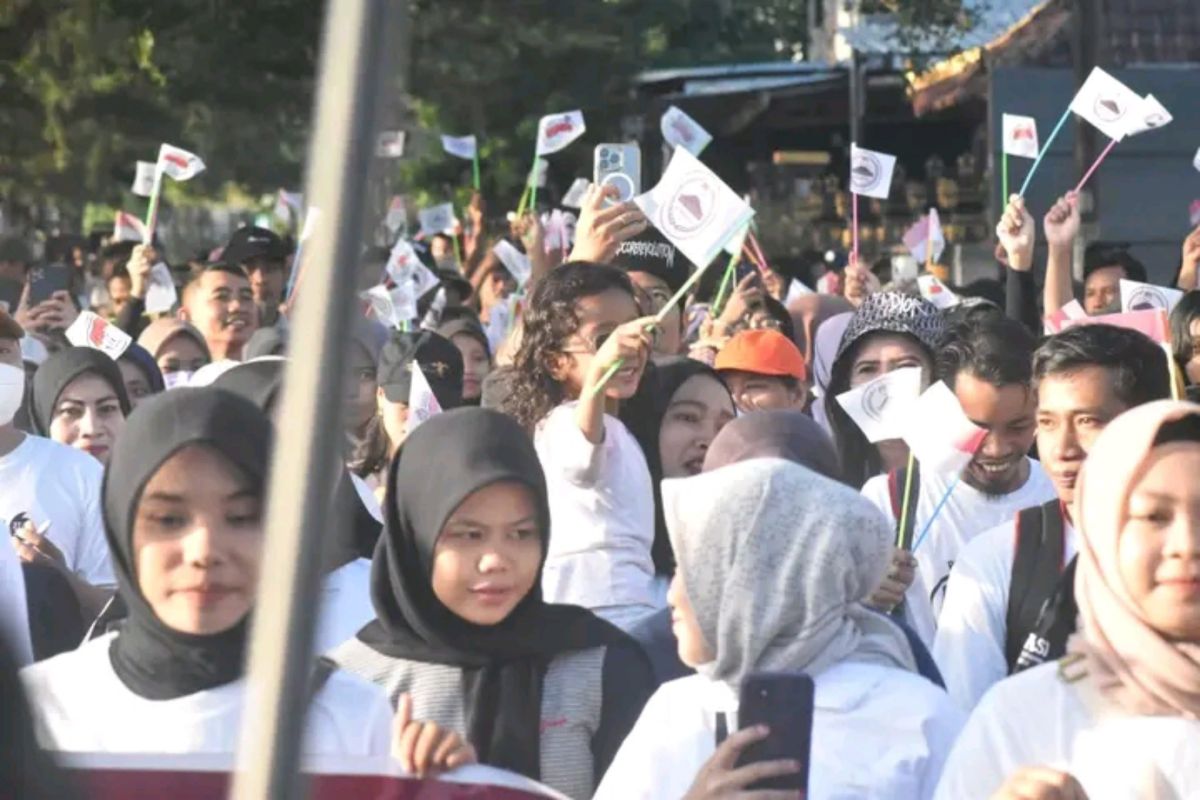 KPU Lombok Utara mengajak Pilkada damai dengan jalan sehat
