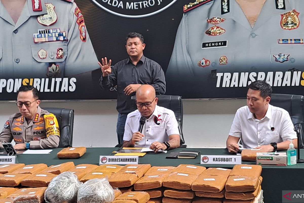 Polda Metro Jaya bongkat kasus narkoba jenis ganja 73 kilogram di Depok