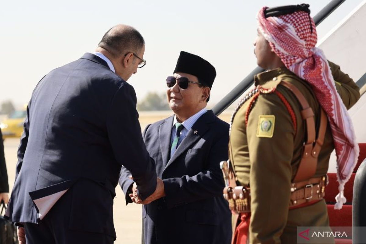 Prabowo tiba di Amman wakili RI di KTT Tanggap Darurat Gaza