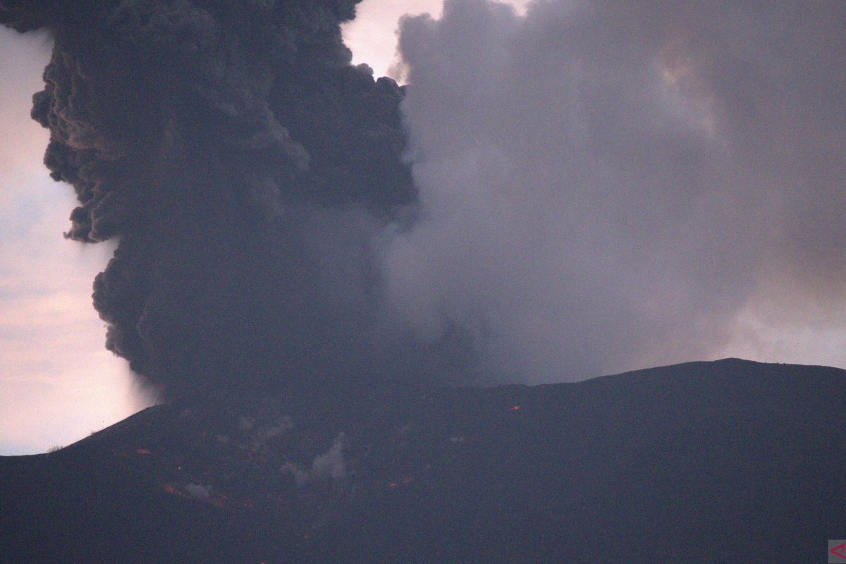 Gunung Marapi melontarkan abu vulkanik setinggi 600 meter