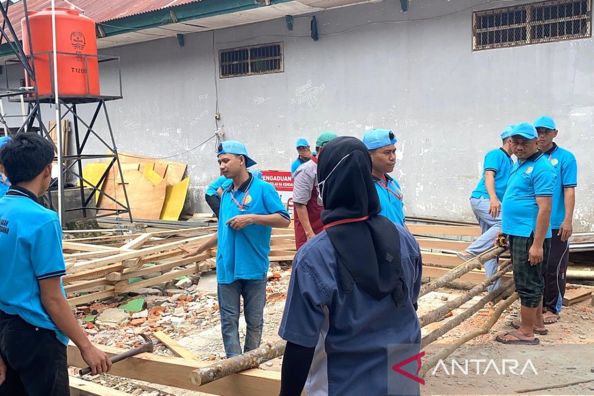 Lapas Kendari beri pelatihan pembangunan konstruksi kepada warga binaan