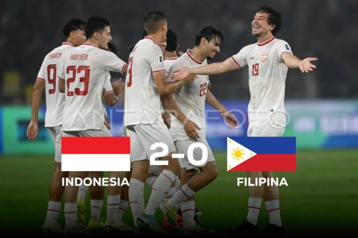 Hasil pertandingan Indonesia vs Filipina 2-0