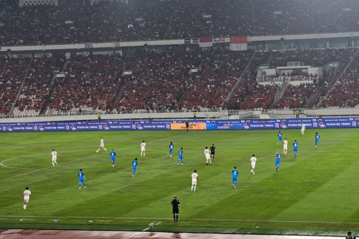 Timnas Indonesia unggul 1-0 atas Filipina pada babak pertama