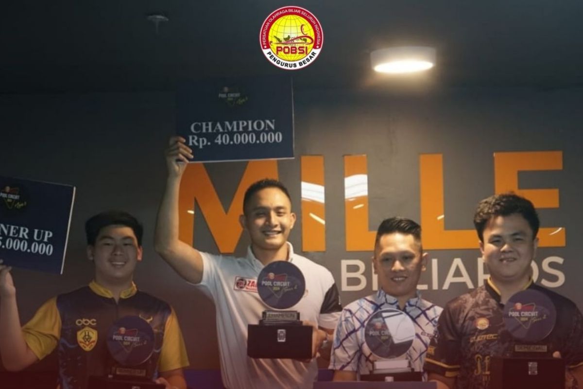 Gebby Adi Wibawa juara POBSI Pool Circuit Seri II 2024 di Bali