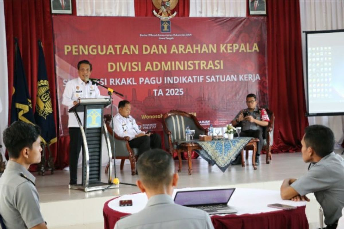 Kemenkumham Jateng supervisi pagu indikatif 2025 UPT Keresidenan Kedu