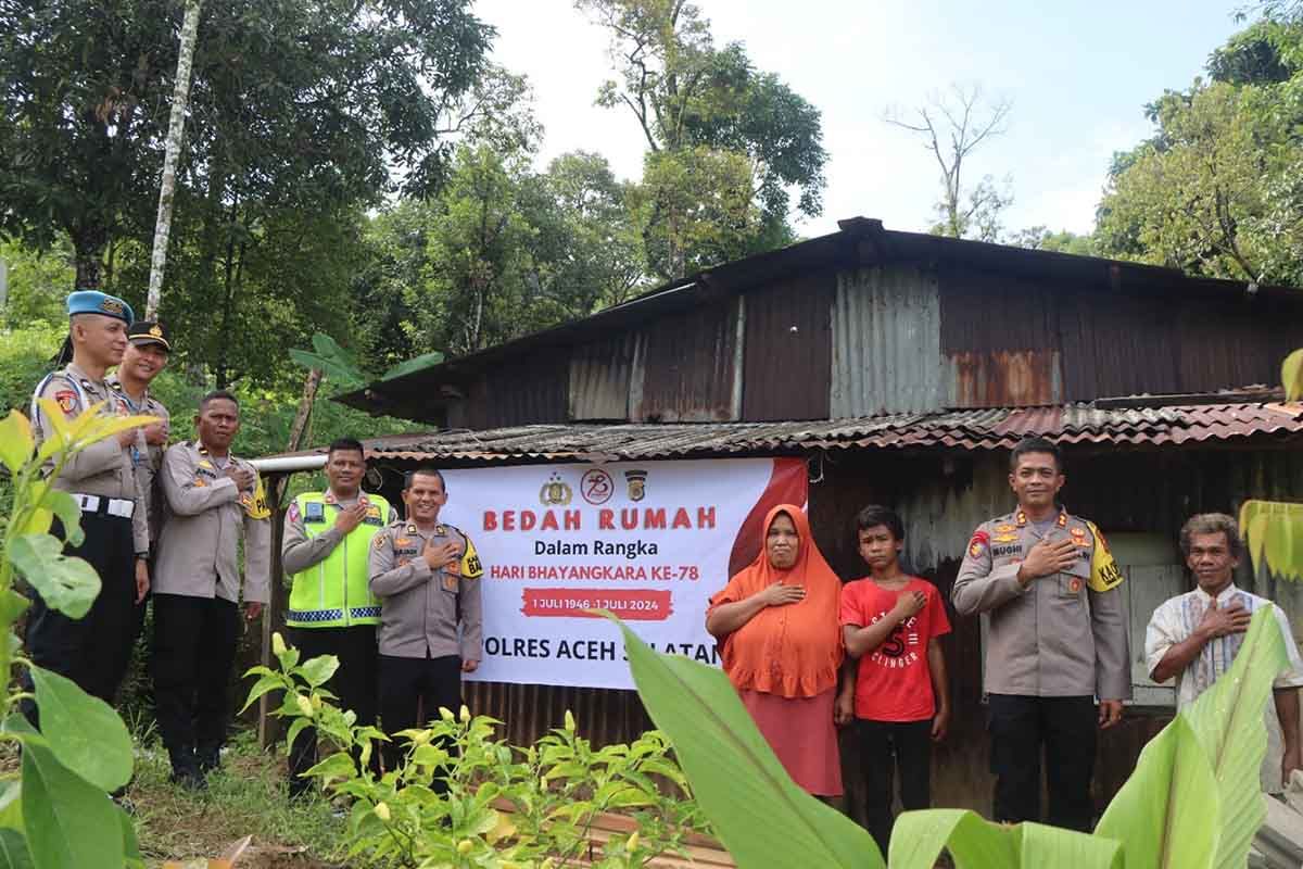 Polres Aceh Selatan renovasi rumah keluarga kurang mampu
