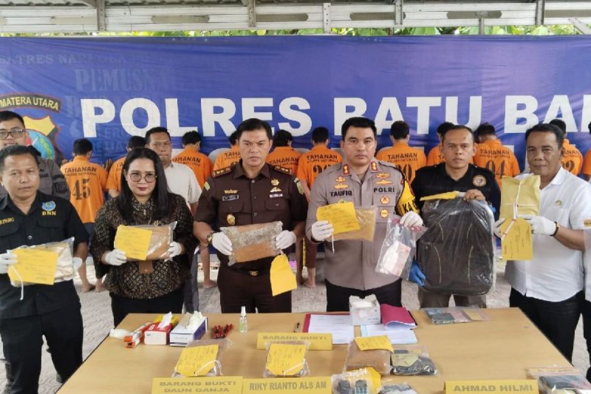 Polres Batubara tangkap 14 pengedar narkoba, ini barang buktinya