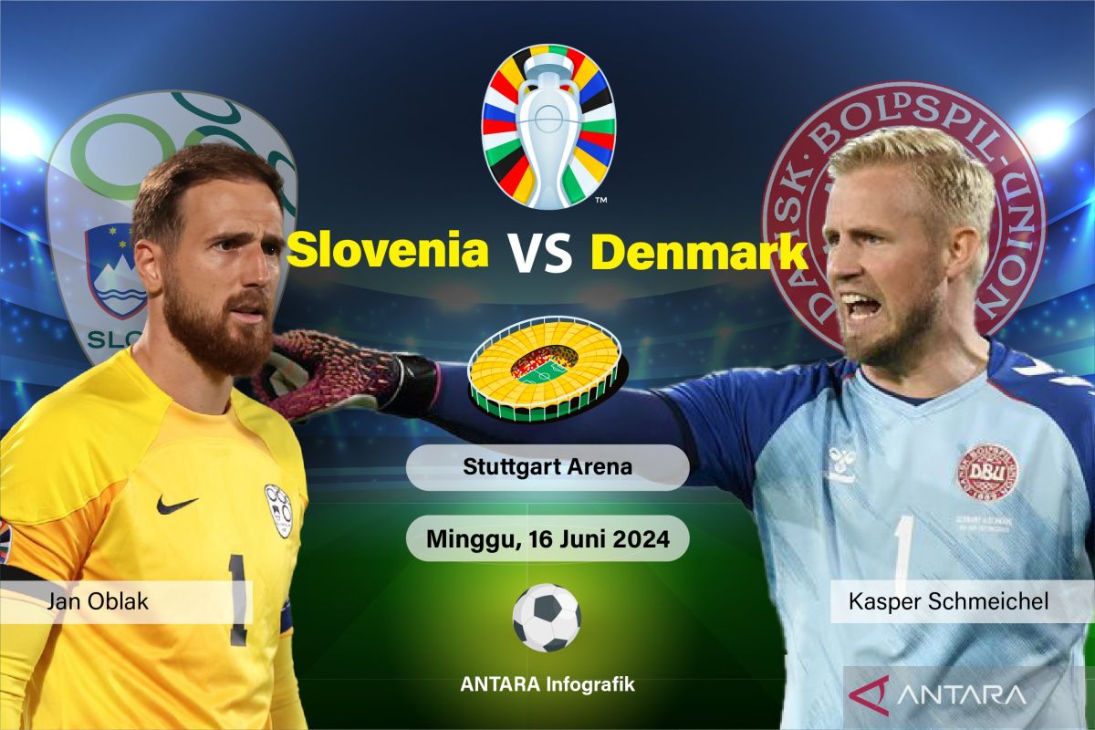Piala Eropa 2024 - Laga perdana grup C antara Slovenia kontra Denmark berakhir imbang