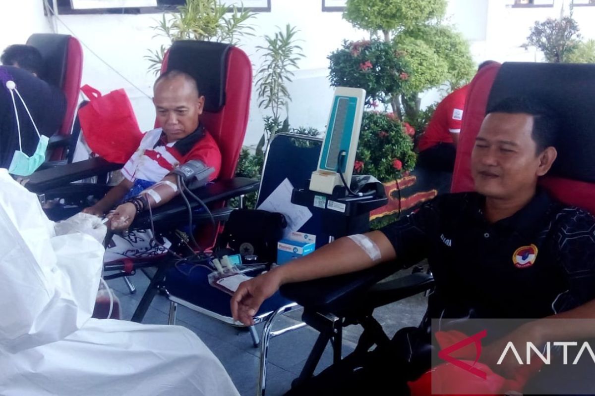 RSUD Depati Bahrin Bangka berhasil kumpulkan puluhan kantong darah