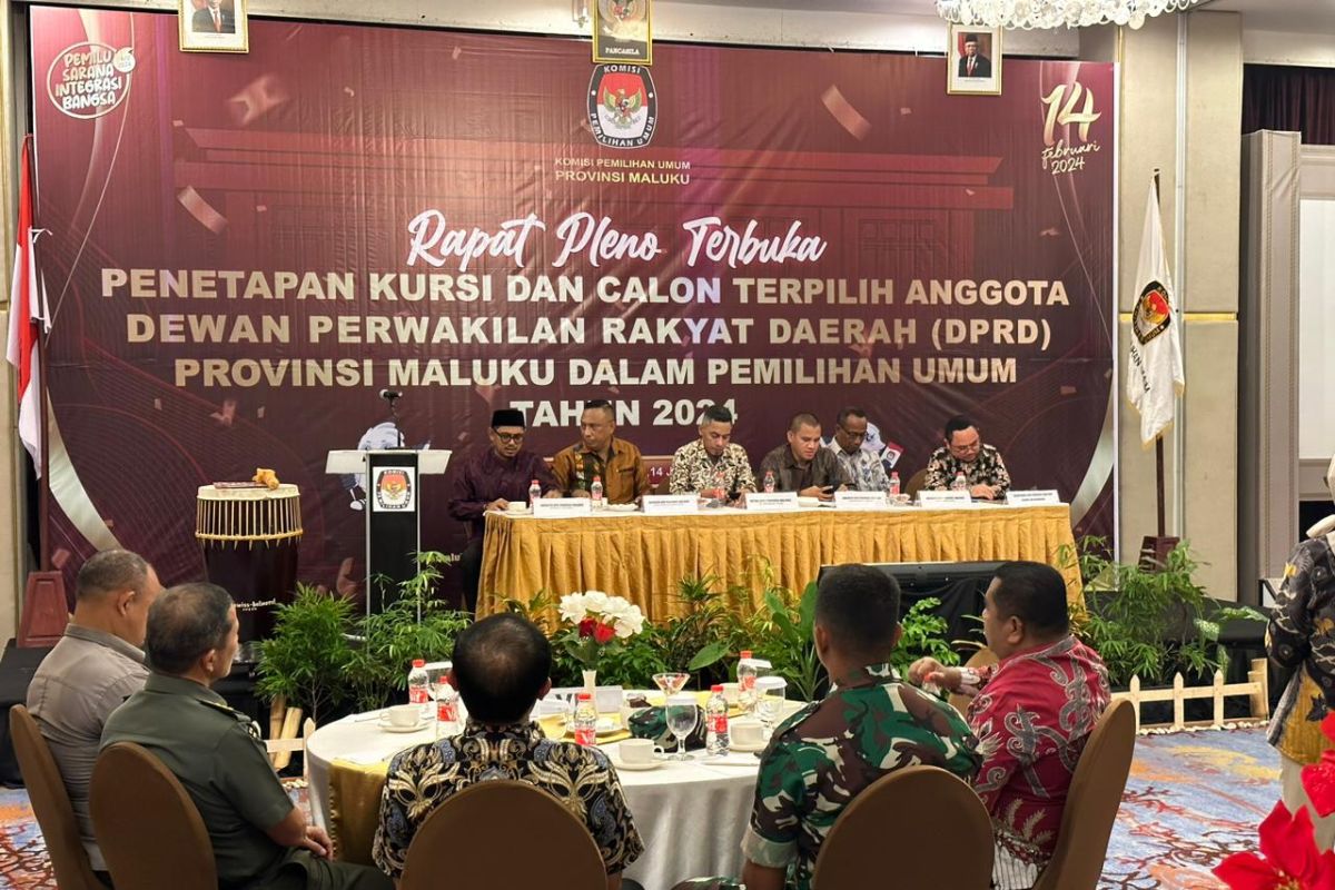 KPU Maluku  tetapkan 45 anggota DPRD terpilih pada Pemilu 2024