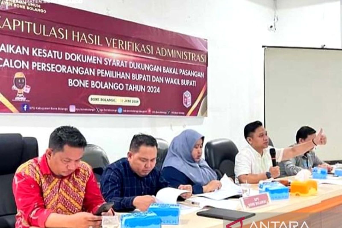 Dua bapaslon di Bone Bolango maju ke tahap verifikasi faktual