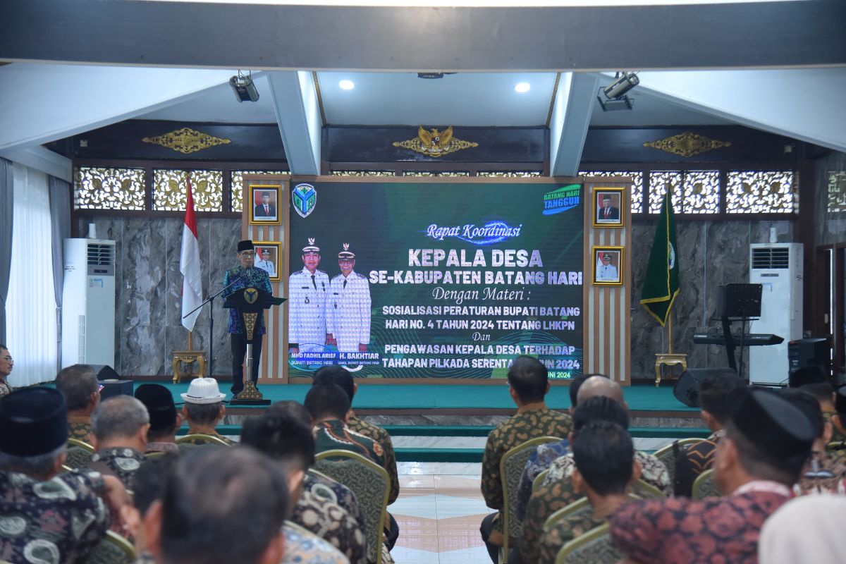 Wakil Bupati Batanghari buka rapat koordinasi kepala desa