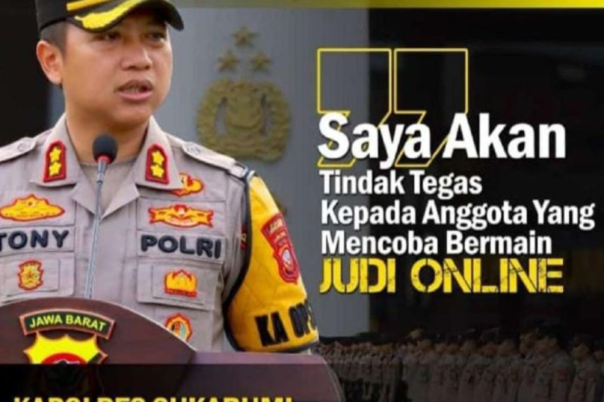 Kapolres Sukabumi tidak mentolerir judi online