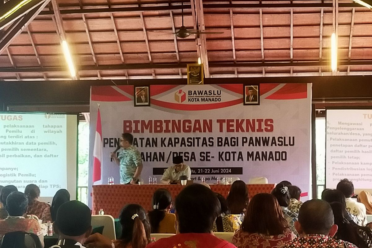 Bawaslu Manado ingatkan Panwas Kelurahan maksimalkan kerja pengawasan