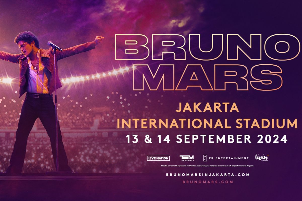 Bruno Mars temui fans di konser Jakarta