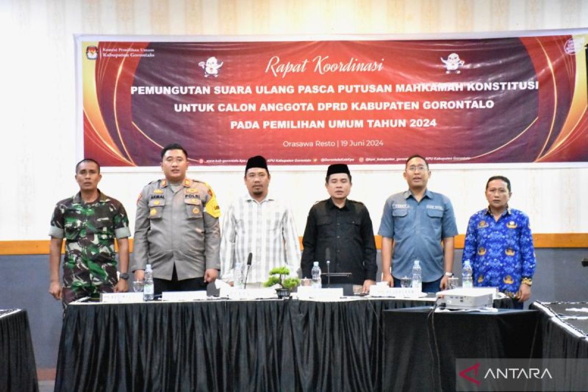 KPU Kabupaten Gorontalo rapat koordinasi PSU