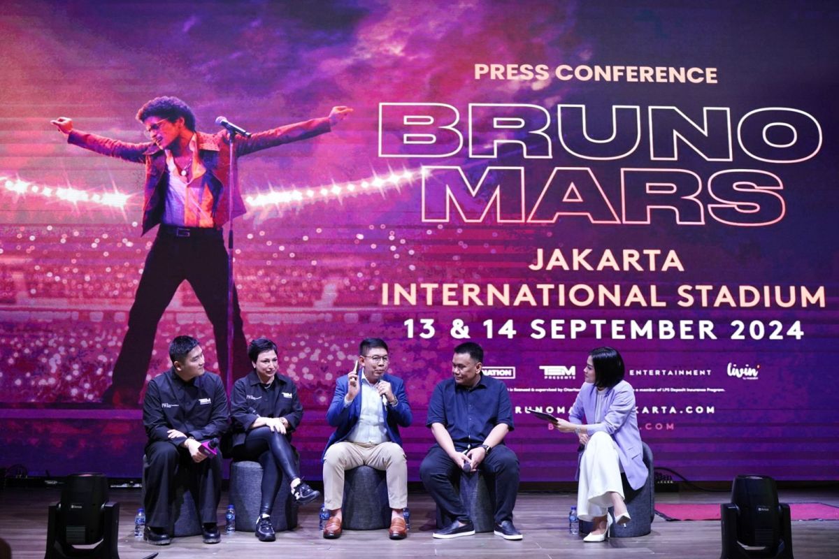 Bruno Mars bakal tampil di JIS 13 dan 14 September