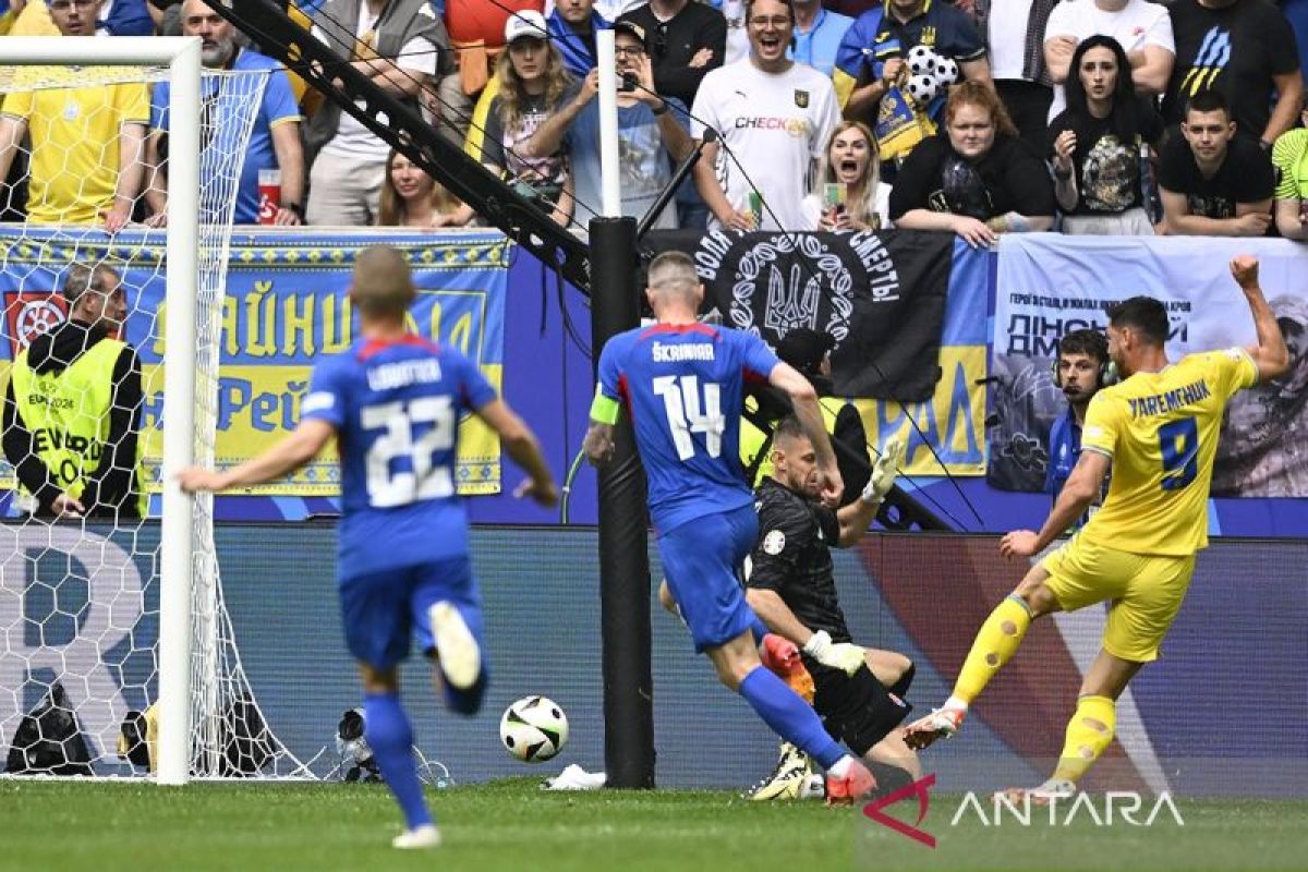 Tekuk Slovakia 2-1, Ukraina pupuk harapan lolos ke babak selanjutnya