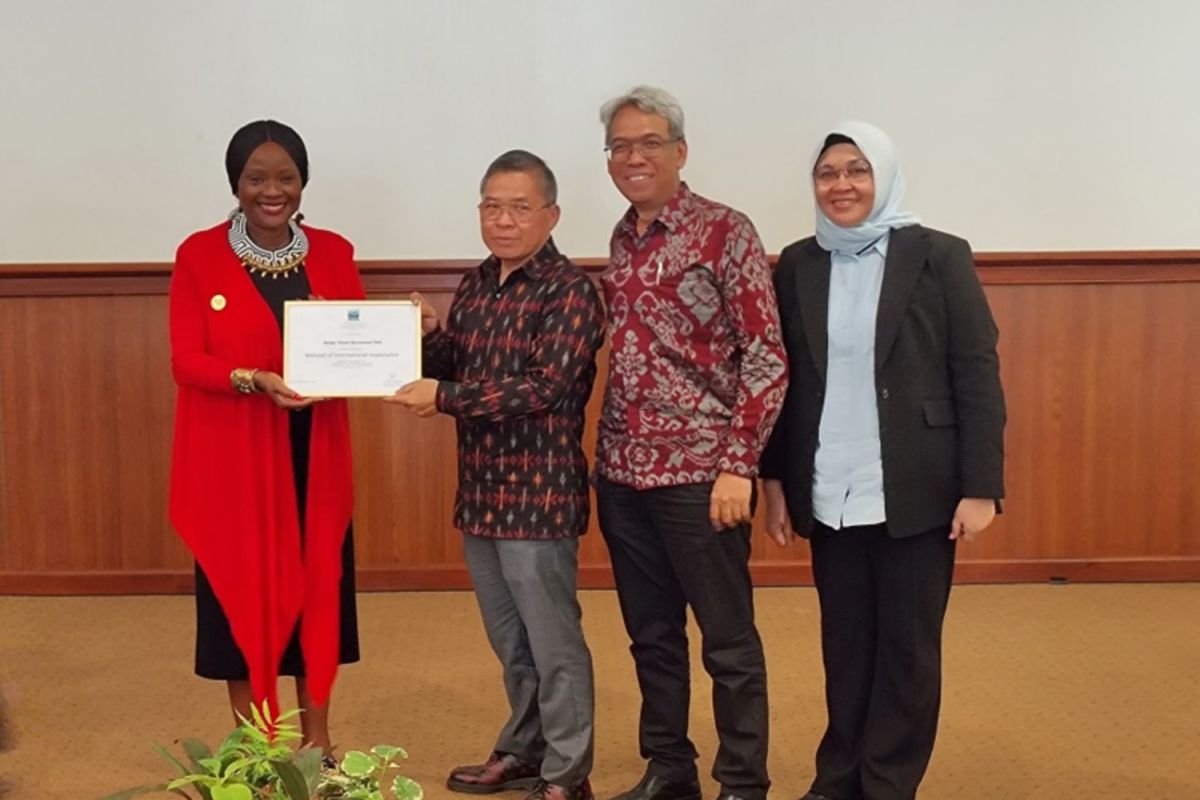 TWA Menipo ditetapkan sebagai Situs Ramsar kedelapan di Indonesia