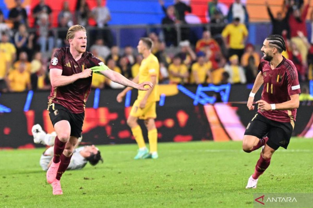 Belgia kembali “bernapas” di Euro setelah menang 2-0 atas Rumania