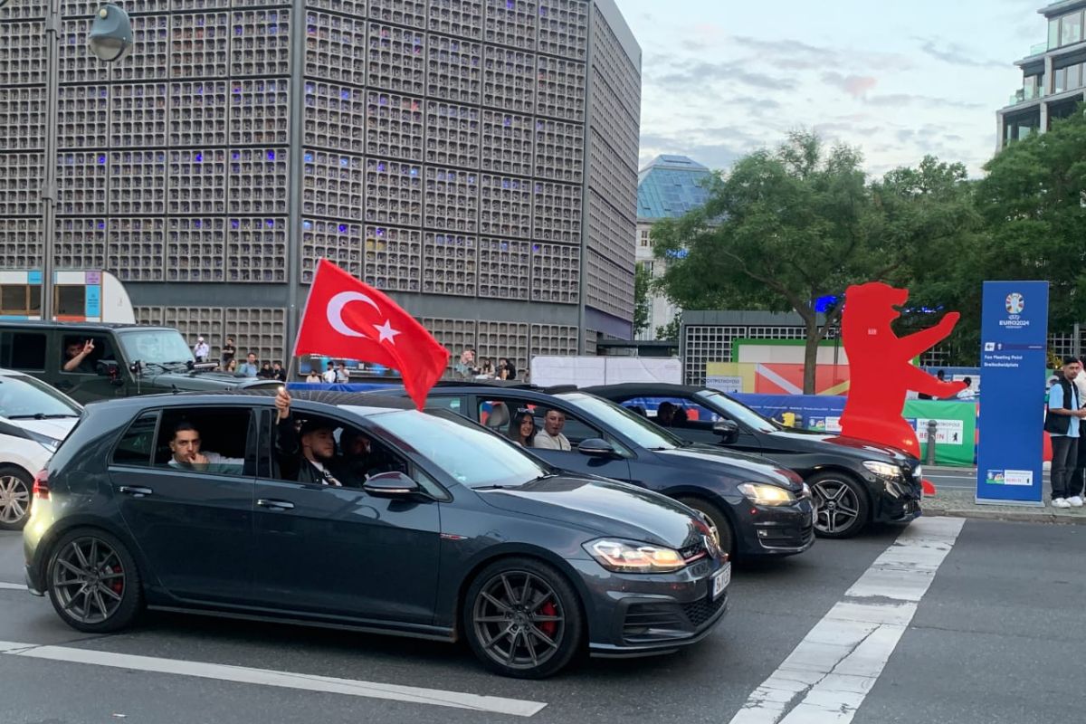 Suporter Turki buat keributan di Jalanan Berlin