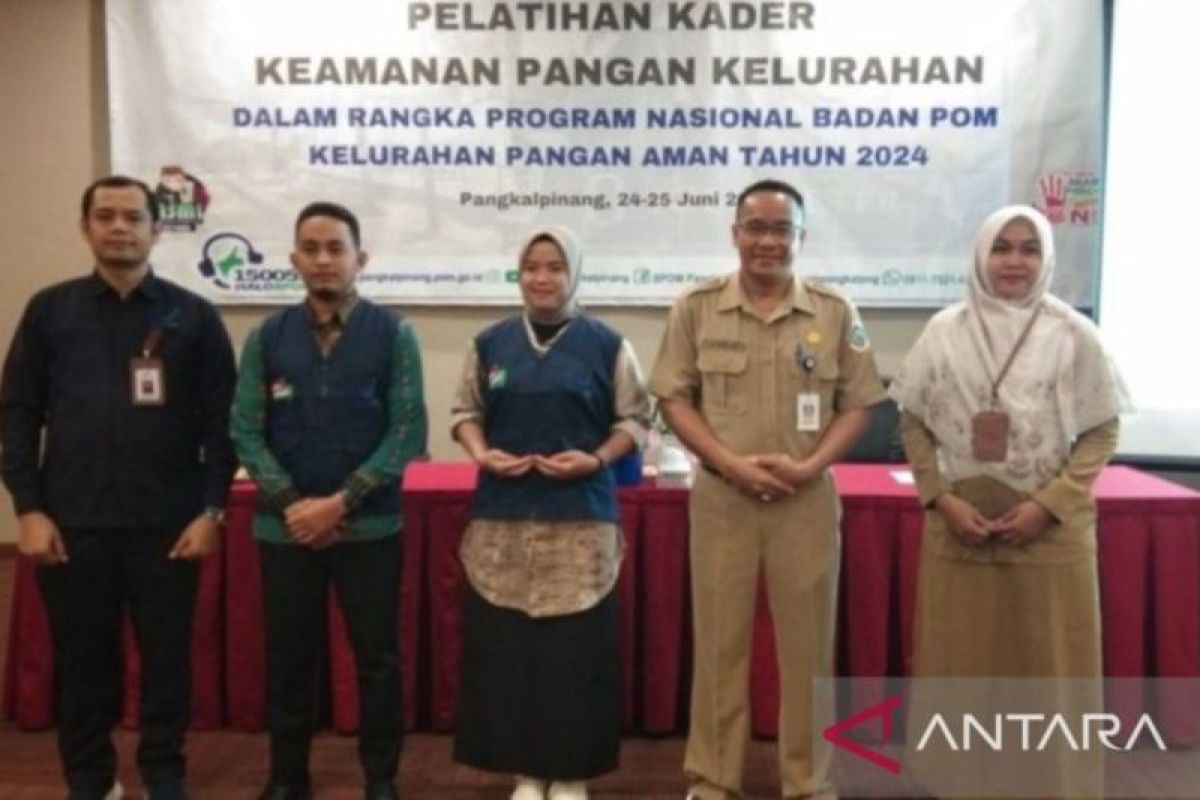 BPOM Pangkalpinang latih kader keamanan pangan kelurahan