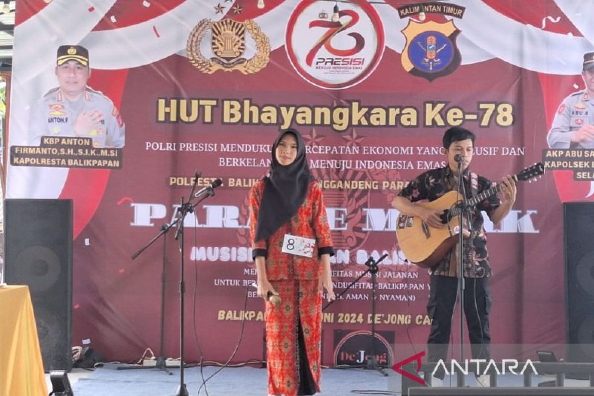 HUT Bhayangkara ke-78, Polisi Balikpapan rangkul musisi jalanan