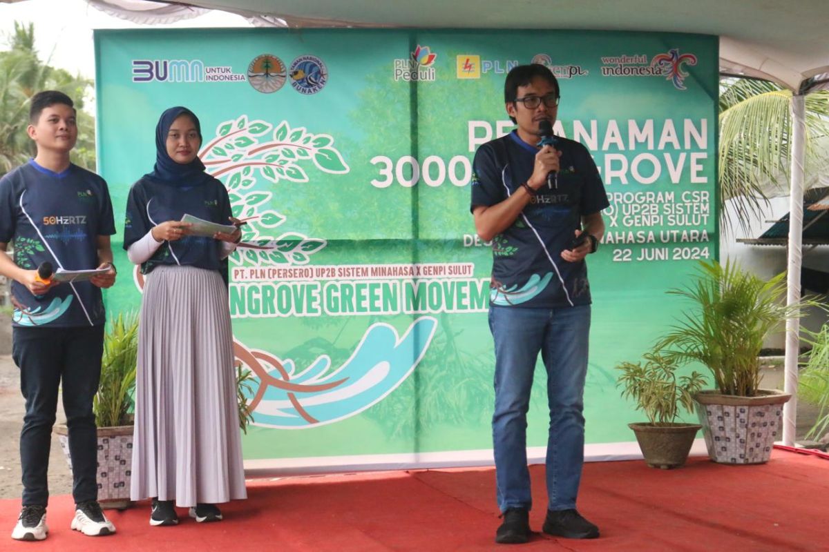 PLN tanam mangrove dan gelar workshop di Desa Tiwoho peringati Hari Lingkungan Hidup