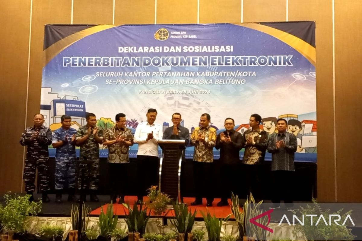 BPN Babel deklarasi penerbitan sertifikat elektronik