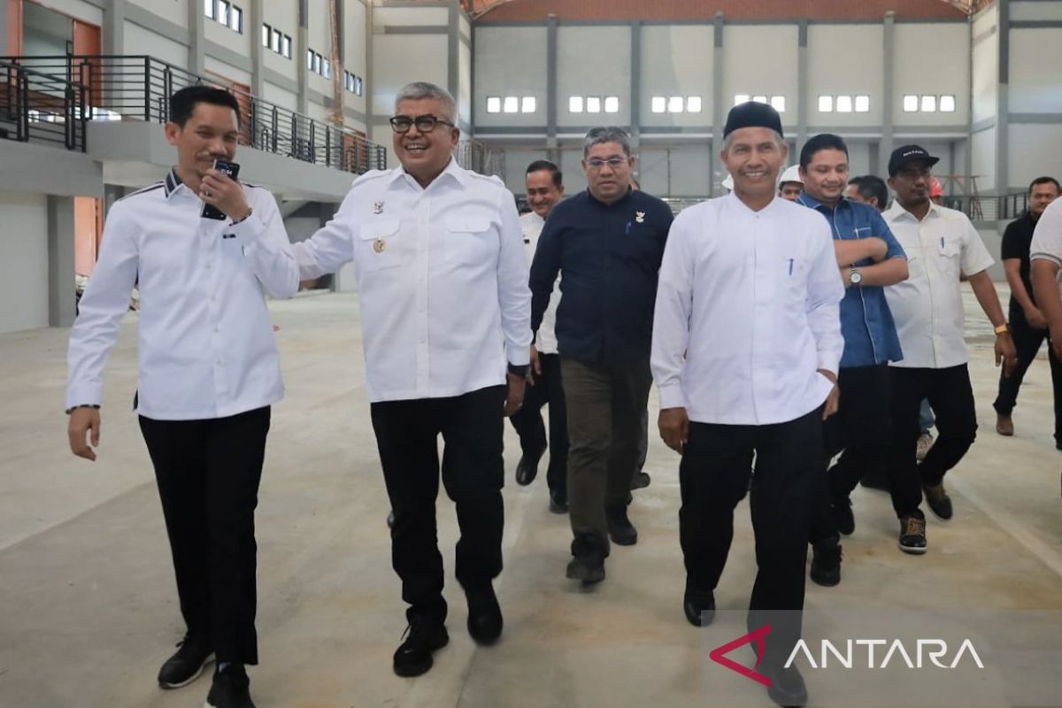 Pj Gubernur pantau pembangunan arena PON di Aceh Barat, begini progresnya