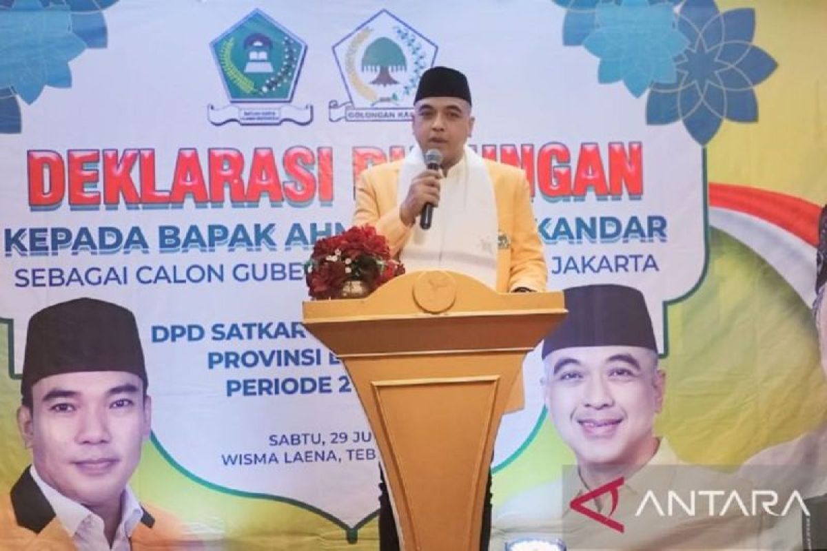 Organisasi sayap Golkar tetap dukung Zaki jadi bakal calon gubernur Jakarta