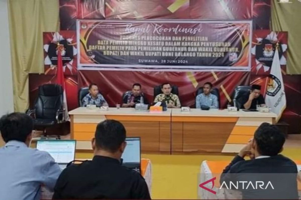 KPU Bone Bolango evaluasi progres coklit data pemilih