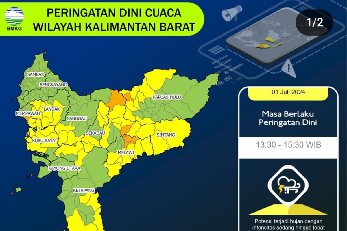 BMKG pantau tiga titik panas yang terdeteksi di Kalbar