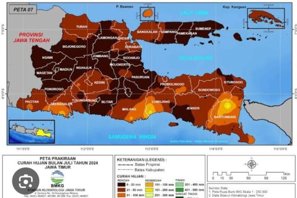 Trenggalek Jatim berpotensi dilanda cuaca ekstrem