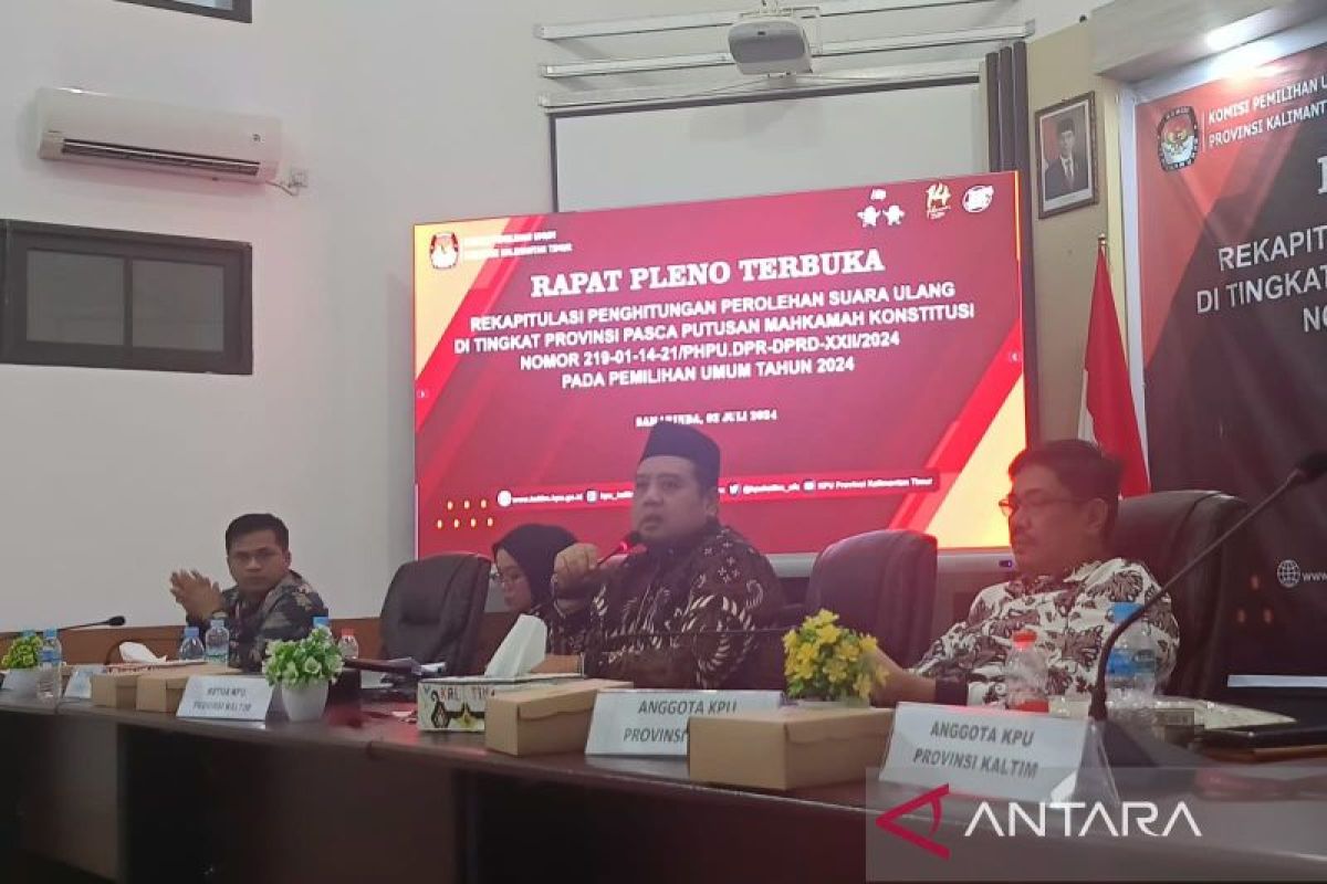 KPU Kaltim  selesaikan hitung ulang suara Pemilu 2024