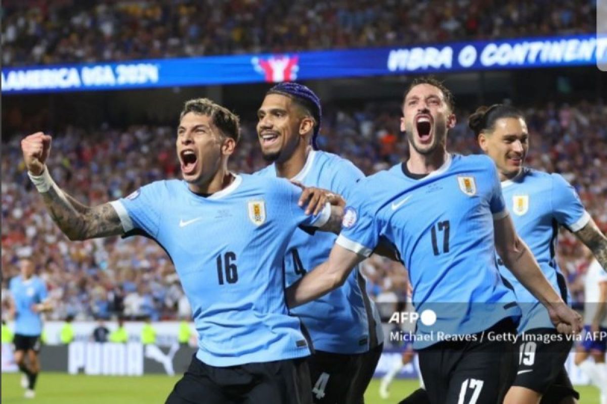 Uruguay hentikan tuan rumah AS untuk  masuk 8 besar Copa America 2024