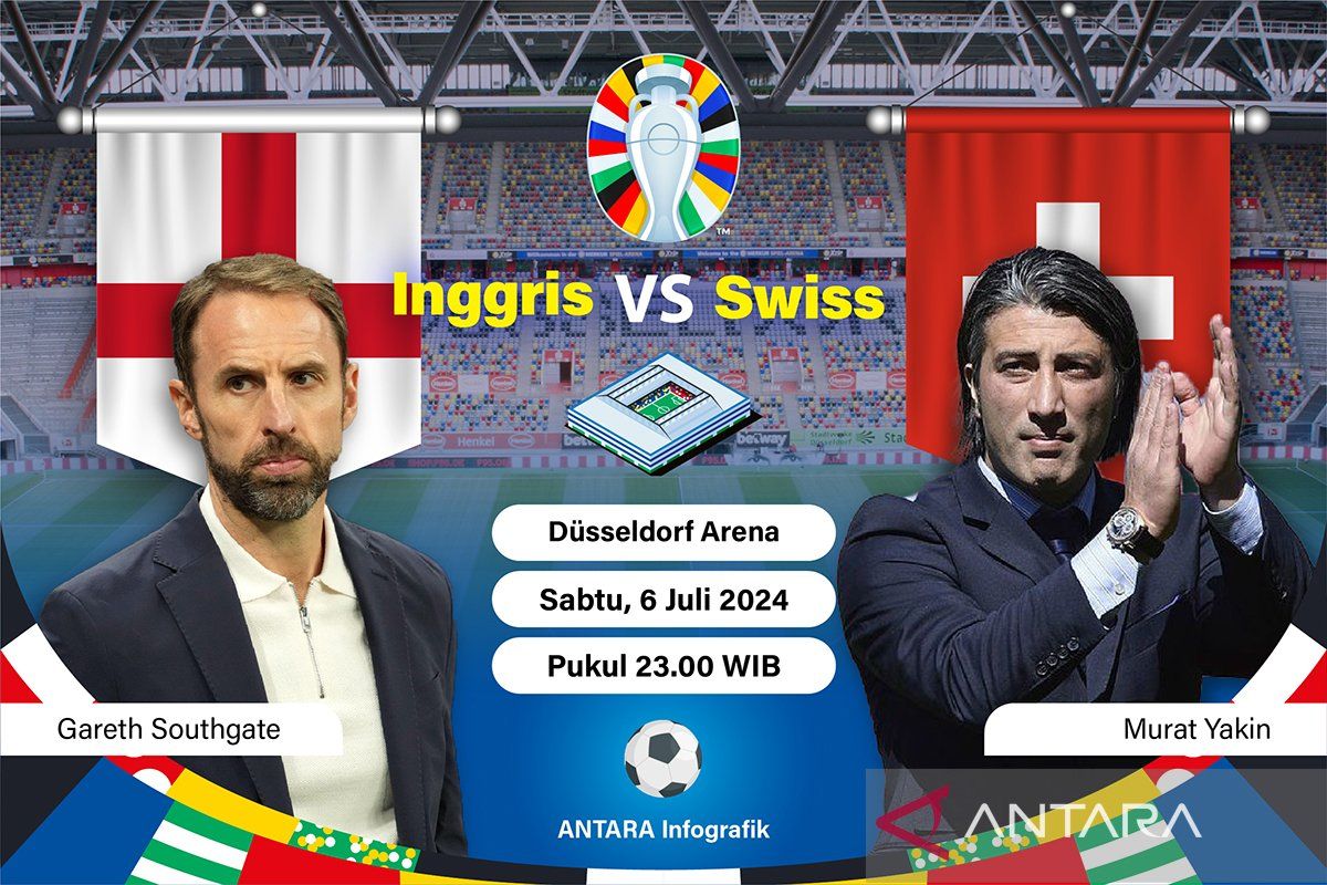 Preview Inggris vs Swiss: Tim solid nan kompak menguji Three Lions