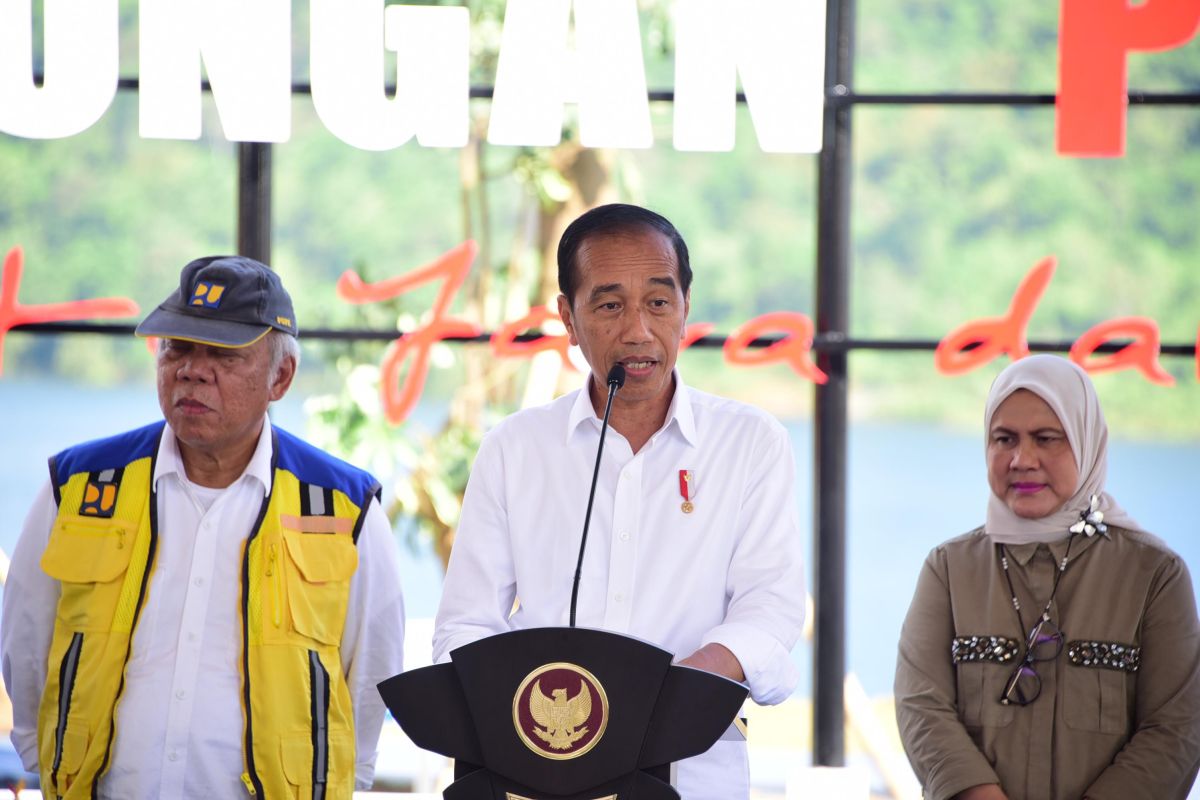 Presiden RI Joko Widodo Resmikan Bendungan Pamukkulu