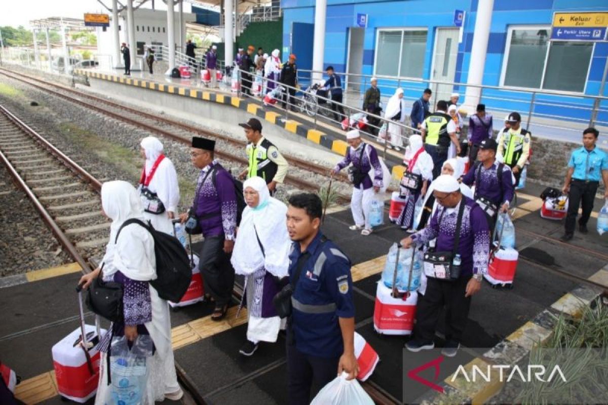 Kepulangan jamaah haji Labuhanbatu melalui kereta api, ini penjelasan PT KA