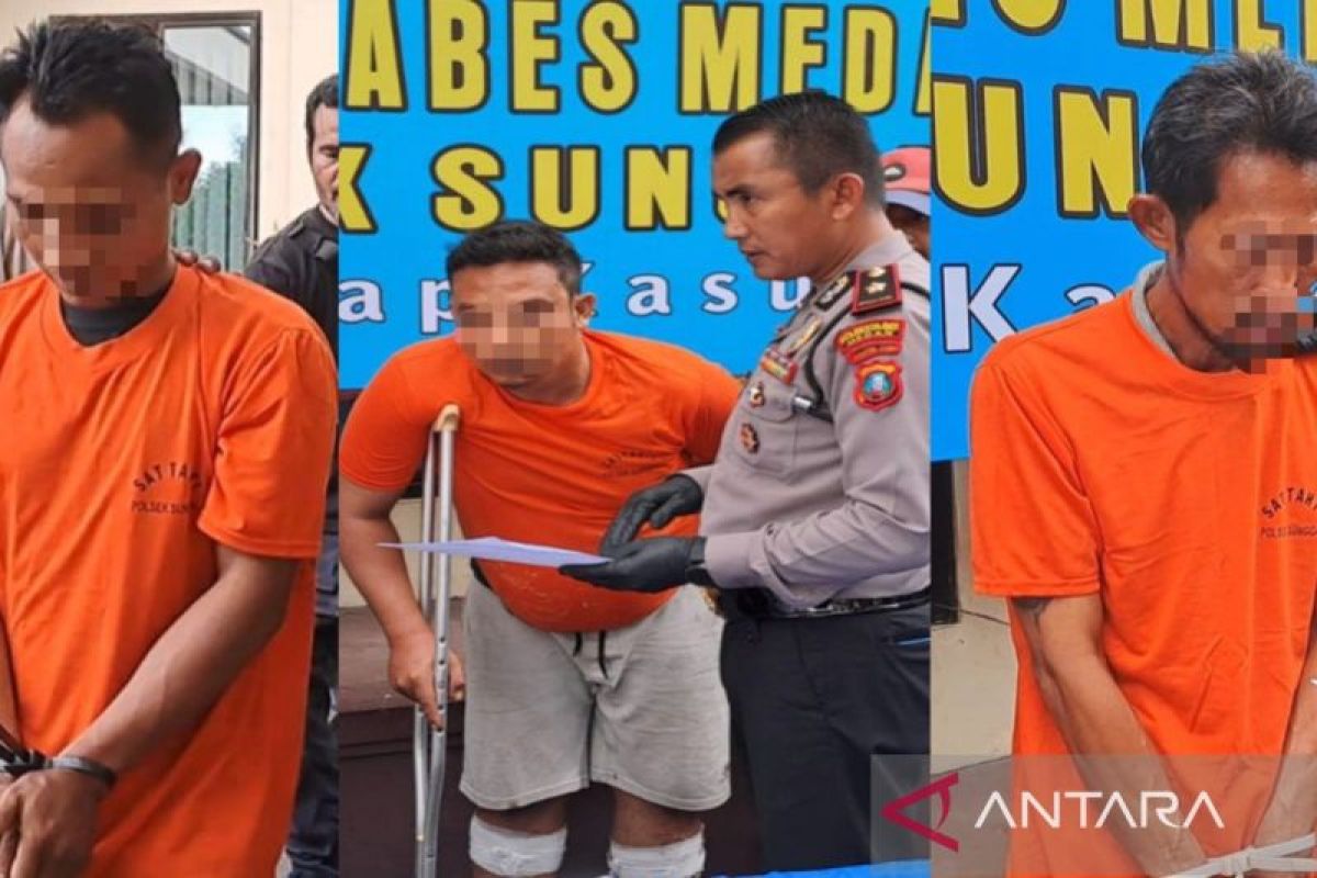 Polsek Sunggal tangkap tiga pelaku curanmor, ada yang ditembak karena melawan