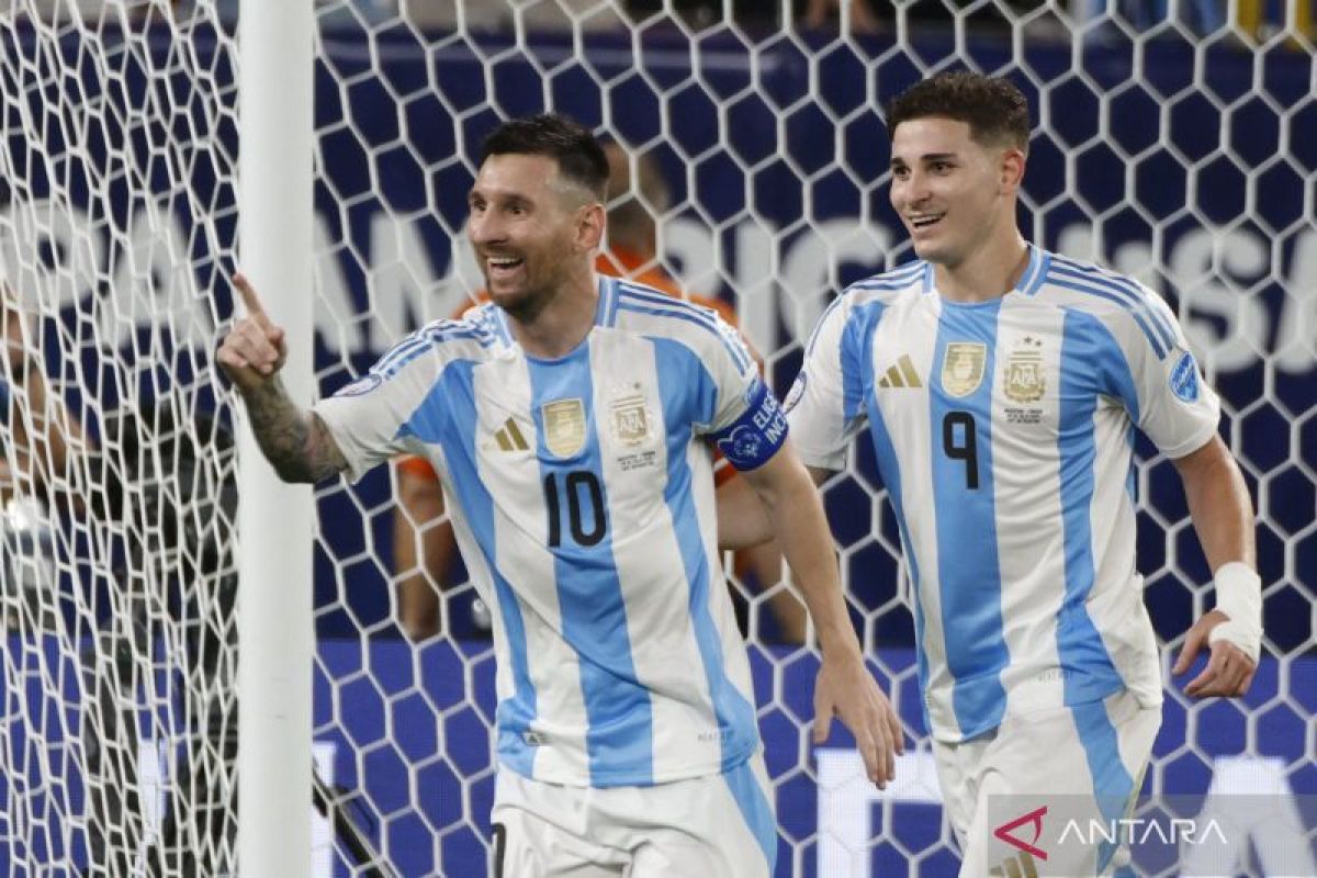 Gol Messi dan Alvarez antar Argentina ke final Copa America