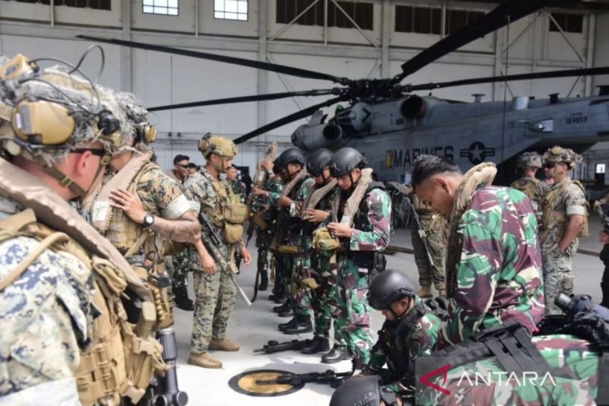 TNI AL dan Marinir AS latihan mobile udara di Latma Rimpac Hawaii