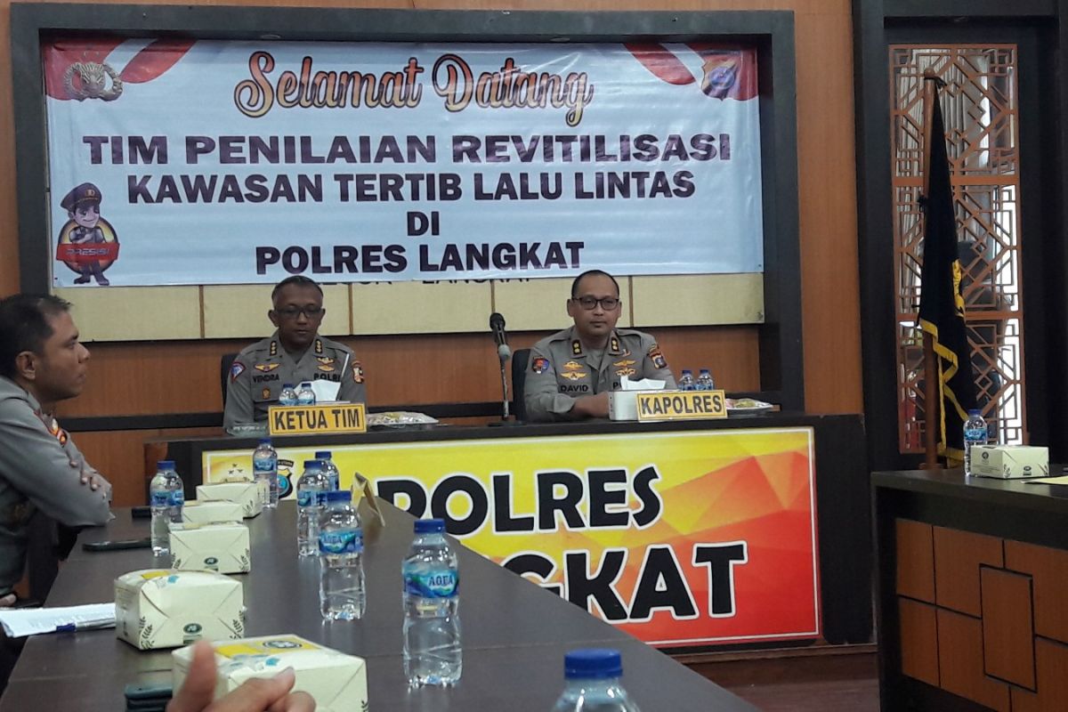 Polres Langkat ikuti penilaian Revitalisasi Kawasan Tertib Lalulintas