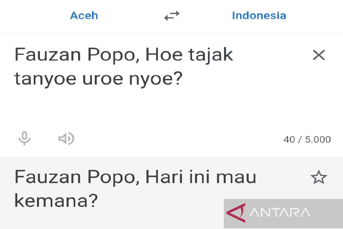 Terjemahan Bahasa Aceh di Google translate perlu disempurnakan - ANTARA ...