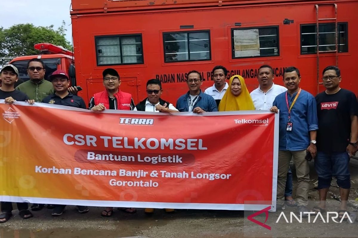 Telkomsel salurkan CSR bantuan logistik untuk korban banjir dan tanah longsor di Gorontalo