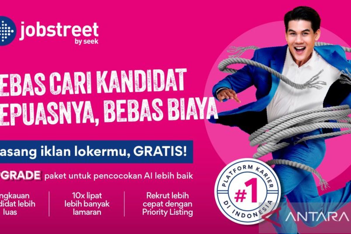 Jobstreet sediakan ruang pengumuman lowongan pekerjaan gratis