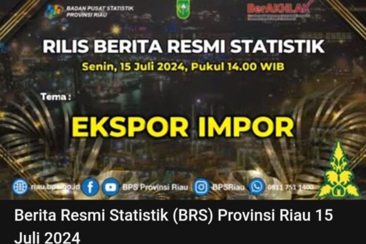 Ekspor Riau Juni 2024 capai 1,68 miliar dolar AS